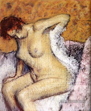  Edgar Peintre - Après The Bath Nu balletdancer Edgar Degas